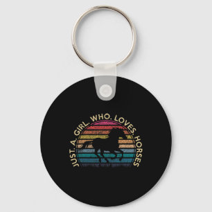Chaveiro Só Uma Menina Que Ama Cavalos Retro Horseba