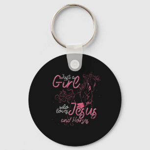 Chaveiro Só Uma Menina Que Ama Jesus E Cavalos Cavaleiros C