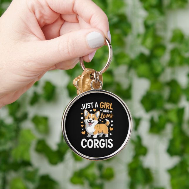Chaveiro Só Uma Rapariga Que Ama Corgis (Mão)