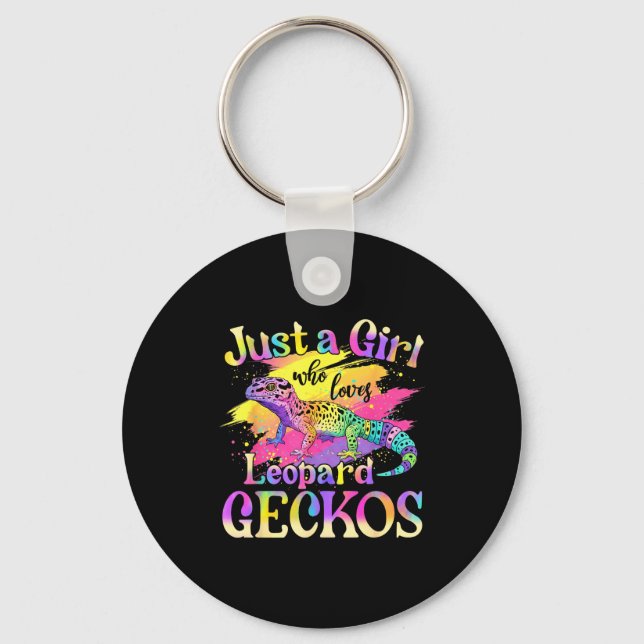 Chaveiro Só Uma Rapariga Que Ama Geckos Leopardos (Frente)