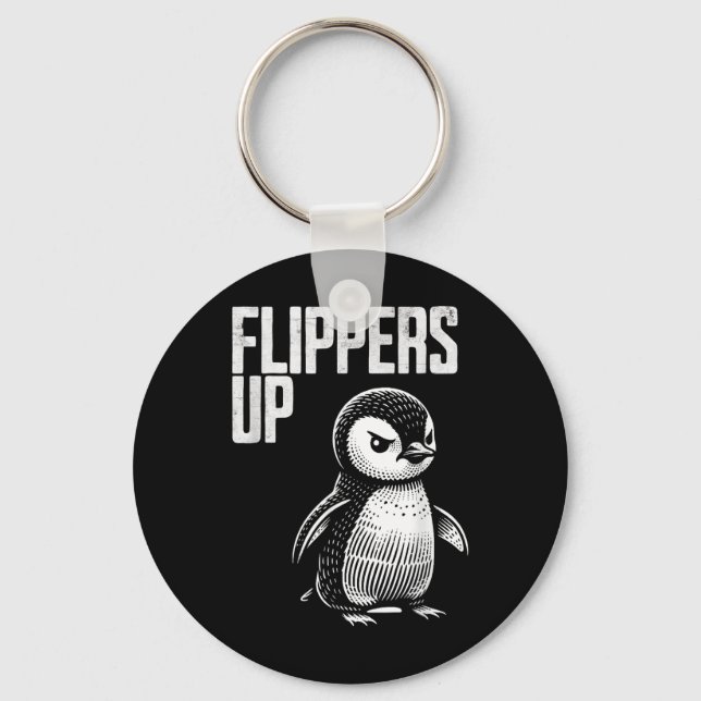 Chaveiro Sobe A Resistência Aos Pinguins Sutil Anti-Protest (Frente)