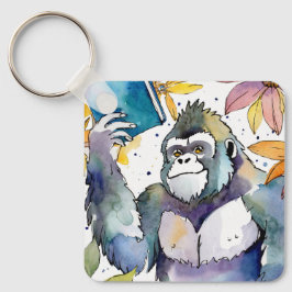 Chaveiro Sober Gorilla com o Big Book AA Prayer CUSTOM