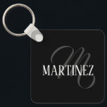 Chaveiro Sobrenome Personalizado Elegante Preto | Nome<br><div class="desc">Nome Personalizado Elegante Preto. Você pode optar por adicionar seu nome,  o nome de um ente querido ou uma mensagem especial. Seja um presente sincero para alguém que lhe é caro ou um tratamento pessoal,  a escolha é sua.</div>