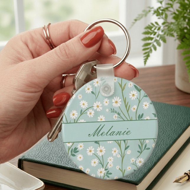 Chaveiro Sobrenome Personalizado Floral  (Criador carregado)