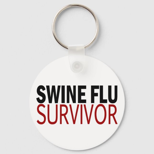 Chaveiro Sobrevivência da gripe suína (Frente)