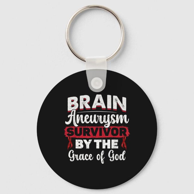 Chaveiro Sobrevivência Do Aneurismo Cerebral Pela Graça De  (Frente)