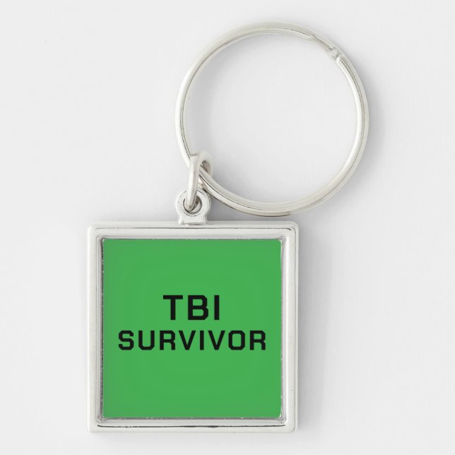 Chaveiro Sobrevivente de Lesão Cerebral Traumática TBI Verd (Frente)