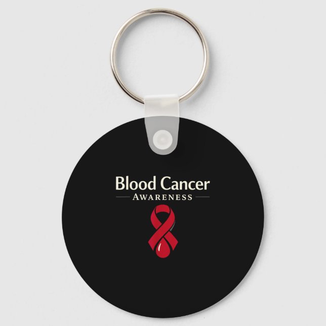 Chaveiro sobrevivente de leucemia linfoma conscientização d (Frente)