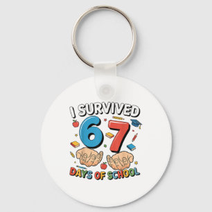 Chaveiro Sobrevivi 67 Dias De Escola Engraçado Seis Sete 6