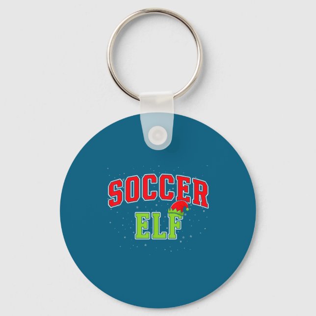 Chaveiro Soccer Elf Christmas Family Matching Group Xmas  (Frente)