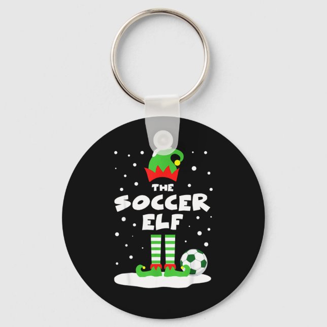Chaveiro Soccer Elf Matching Group Family Holiday Christmas (Frente)
