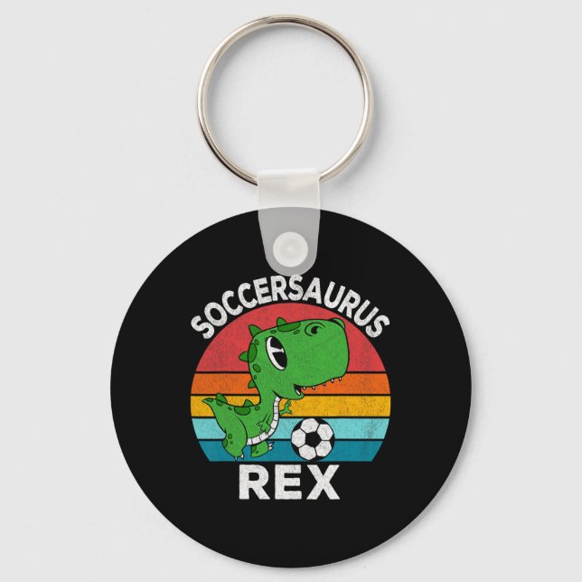 Chaveiro Soccersaurus Rex Dinossauro de Futebol Para Menino (Frente)