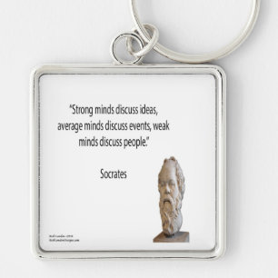 Chaveiro Socrates & Famous "Minds" Quote