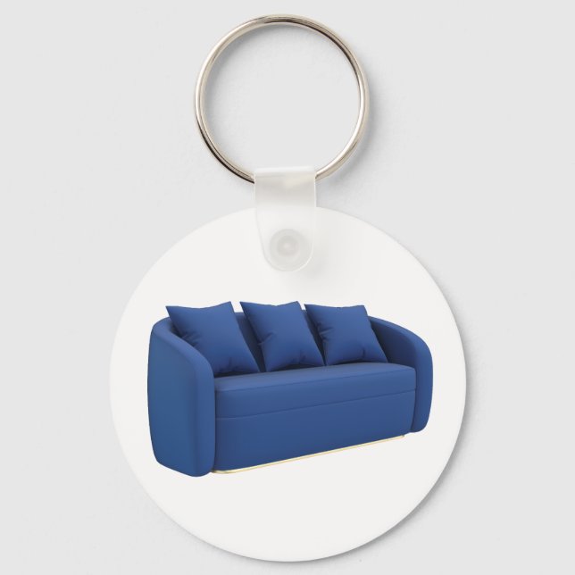 Chaveiro Sofá azul moderno  (Frente)