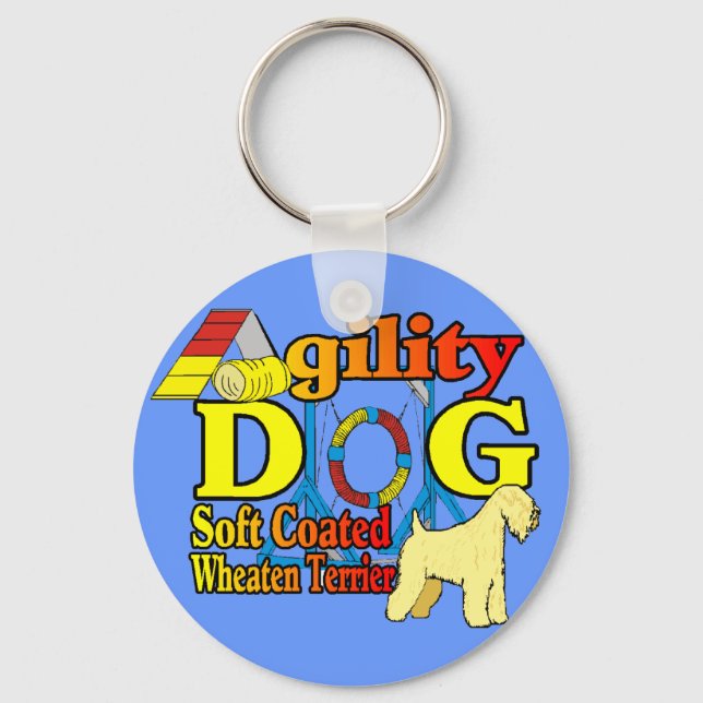 Chaveiro Soft_Coated_Wheaten_Terrier_Agilidade (Frente)