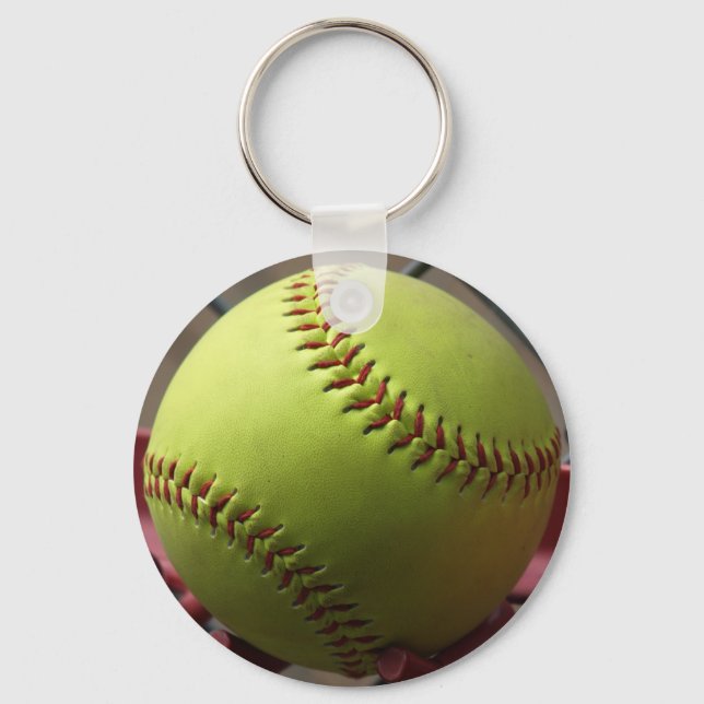 Chaveiro Softball amarelo (Frente)