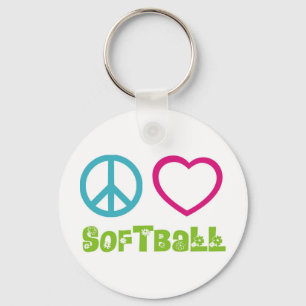 Chaveiro Softball do amor da paz