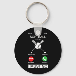 Chaveiro Softball Está Chamando E Eu Devo Ir Telefone Diver