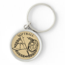 Softball Keychain