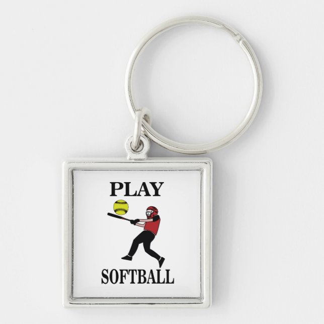 Chaveiro Softball Player Play (Frente)
