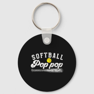 Chaveiro Softball Pop Pop De Um Jogador De Softbol Pop Pop