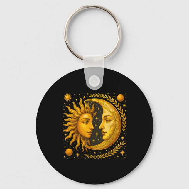 Chaveiro Sol Celestial E Lua (Frente)