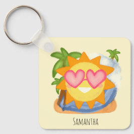 Chaveiro Sol de Férias de Relaxamento de Verão