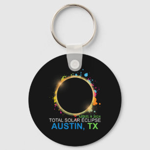 Chaveiro Solar Eclipse 2024 Austin Texas - Totalidade color