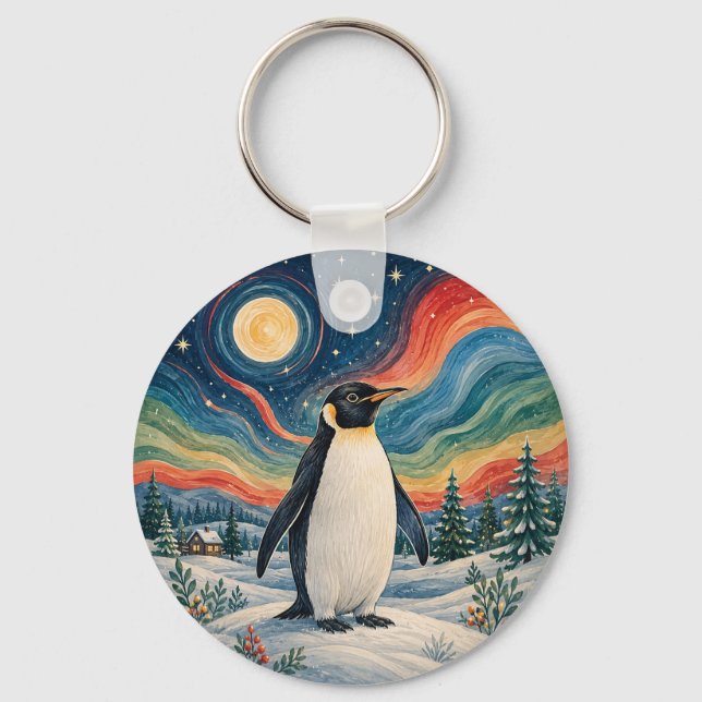 Chaveiro Solstício de Inverno do Pinguim Celestial (Frente)