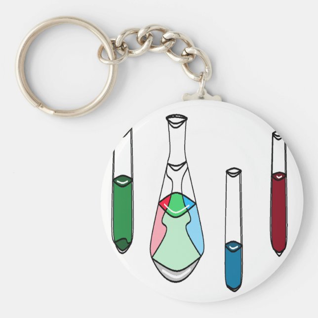 Chaveiro Soluções STEM para Tubos de Teste de Beakers Cient (Frente)