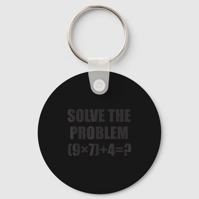 Chaveiro Solve The Problem Funny 67 Meme Brainrot Math Teac (Frente)