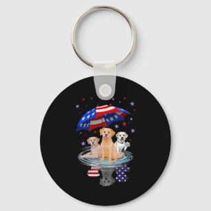 Chaveiro Sombra de Bandeira Americana do Retriever