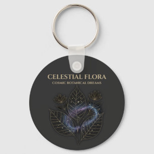 Chaveiro Sombras Botânicas Cósmicas & Contornos de Plantas 