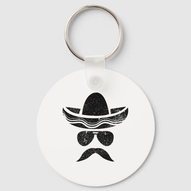 Chaveiro Sombrero Face Cinco De Mayo Partido Fiesta Mexican (Frente)