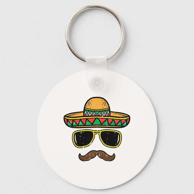 Chaveiro Sombrero Face Cinco De Mayo Partido Fiesta Mexican (Frente)