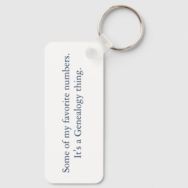 Chaveiro Some of my favorite numbers (Verso)