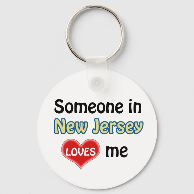 Chaveiro Someone in New Jersey Loves me (Frente)