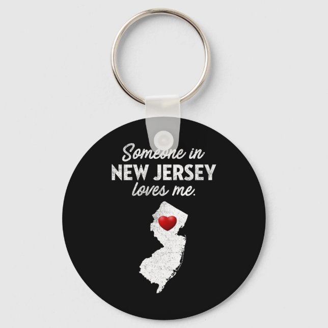 Chaveiro Someone In New Jersey Loves Me - New Jersey Nj  (Frente)