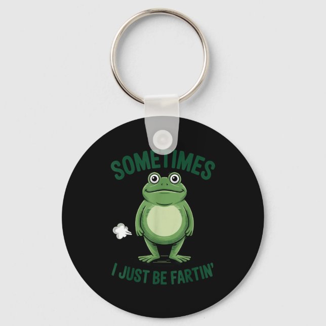 Chaveiro Sometimes I Just Be Farting Frog Christmas Funny F (Frente)