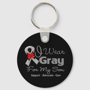 Chaveiro Son - Gray Ribbon Awareness