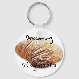 Chaveiro Sonhando o sfogliatella - Keyring redondo