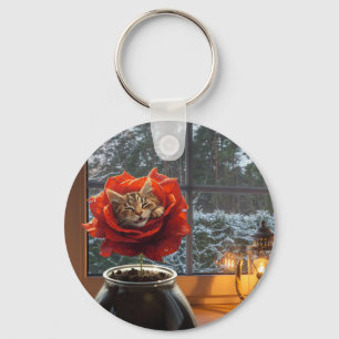 Chaveiro Sonho de Gato Rosa 
