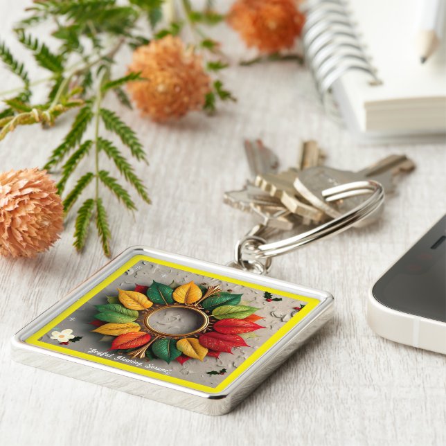 Chaveiro "Sonho de Natal Colorido" (Lateral)