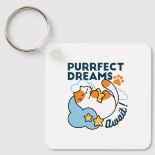 Chaveiro Sonhos Perfeitos Esperam – Gato Fofo Dormindo Sono