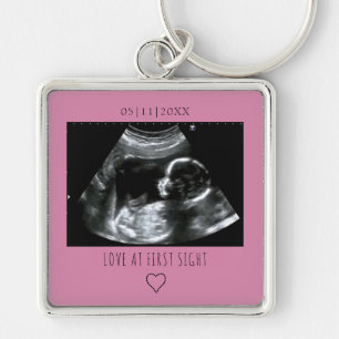 Chaveiro Sonogram Picture Photo Gift Baby Ultrasound Pink