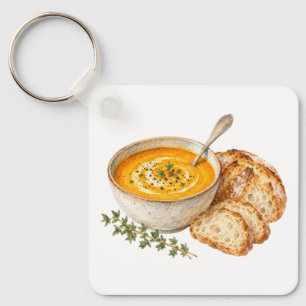 Chaveiro Sopa de Abóbora e Pão Crostado
