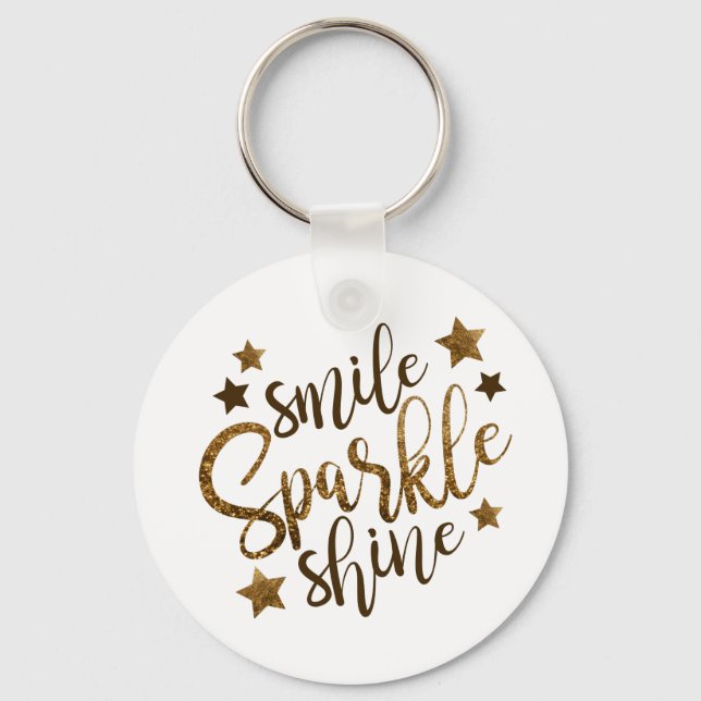 Chaveiro Sorria, Sparkle, brilha (Frente)