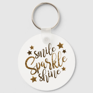 Chaveiro Sorria, Sparkle, corrente de teclas de botões bri