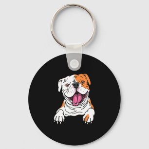 Chaveiro Sorriso do Bulldog Americano Inglês Puppy Dog Love