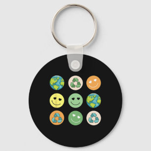 Chaveiro Sorriso no Dia da Terra Retroativa Reduzir o Respe